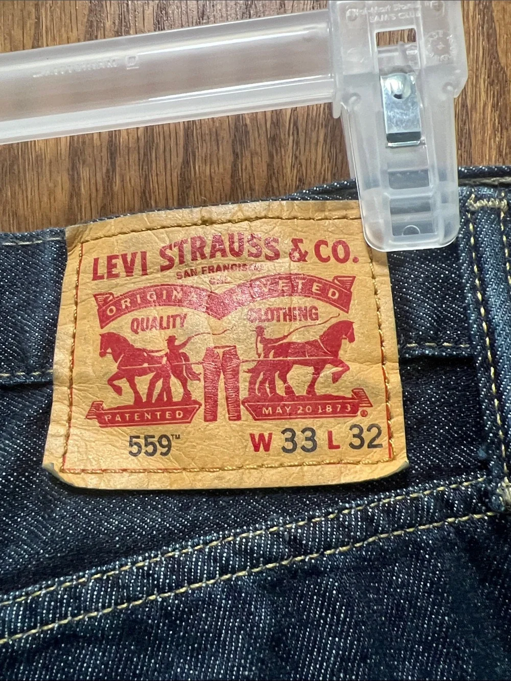 Levi's Men's Straight Jeans in Dark Blue Denim
